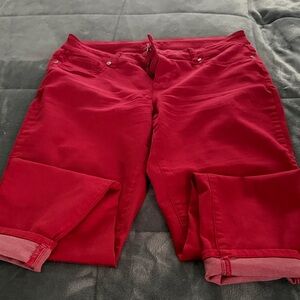 Maurices Bold Red Ankle Jeans